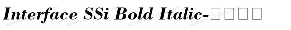 Interface SSi Bold Italic字体转换